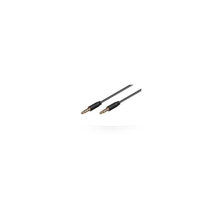 MicroConnect 3.5mm (4-pin, stereo) Minijack slim Cable, 1m