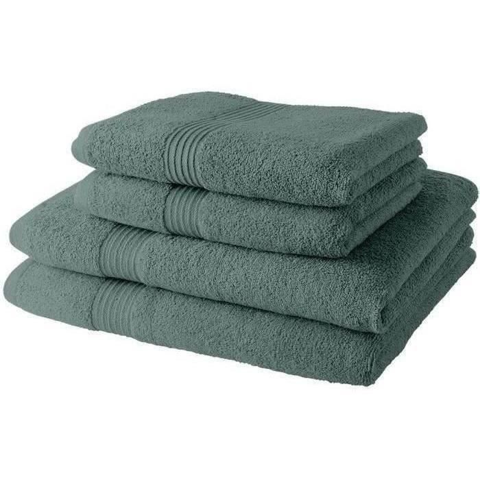Today Essential Set de 4 toallas de baño 2x 50x90 cm y 2x 70x130 cm 100% Algodón 450 g/m² Celadon 0 Today Essential Set de 4 toallas de baño 2x 50x90 cm y 2x 70x130 cm 100% Algodón 450 g/m² Celadon 0