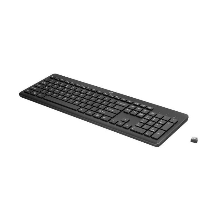 HP 230 Teclado Inalámbrico Chiclet Silencioso Negro Diseño Italiano 2.4 GHz con Atajos y Batería Larga Duración 21