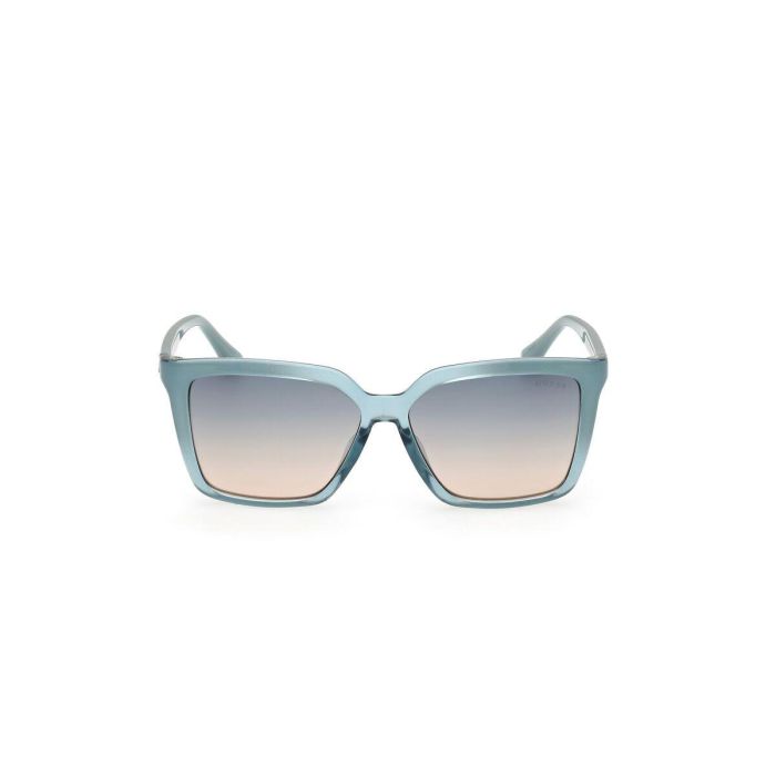 Guess Gafas GU00099 89W Gafas de Sol para Mujer Cuadradas Montura Turquesa Lente Azul Degradado 55mm 2