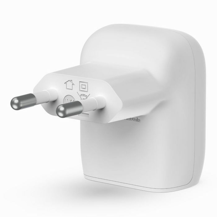 Belkin WCA006VF1MWH-B6 Cargador USB-C 20W con Cable USB-C a Lightning, Carga Rápida, PD 3.1, Blanco, 1m