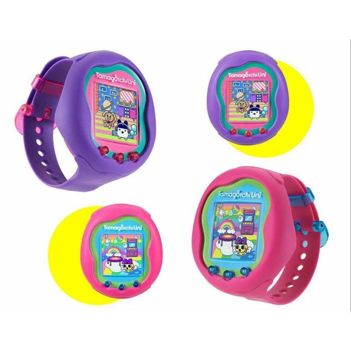 Bandai  Tamagotchi Uni  Tamagotchi conectado con pulsera de reloj  Mascota virtual  Modelo rosa  43351 2