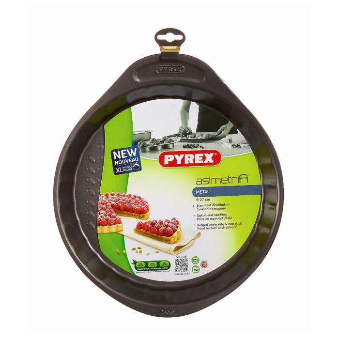 Molde Tarta Plano Acero Asimetria Pyrex® 27x4 cm 1 Molde Tarta Plano Acero Asimetria Pyrex® 27x4 cm 1