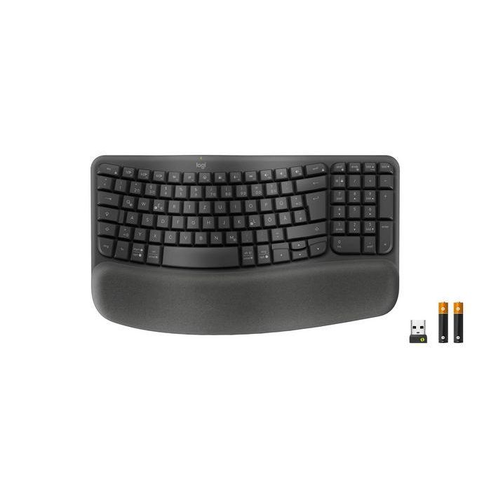 Logitech Wave Keys Teclado Ergonómico Inalámbrico con Reposamuñecas Acolchado Bluetooth y Logi Bolt, Multi-OS 0 Logitech Wave Keys Teclado Ergonómico Inalámbrico con Reposamuñecas Acolchado Bluetooth y Logi Bolt, Multi-OS 0