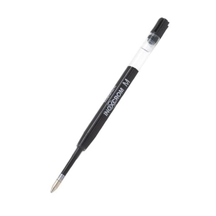 Inoxcrom Carga Bolígrafo Estándar Internacional, Tinta Negra, Punta 1.0 mm, Cuerpo Transparente (25 Unidades) (25 Unidades)