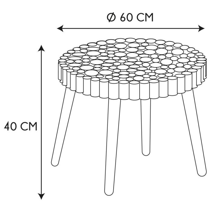 Mesa Auxiliar Rondin Home Deco Factory altura 40 diámetro 60 4