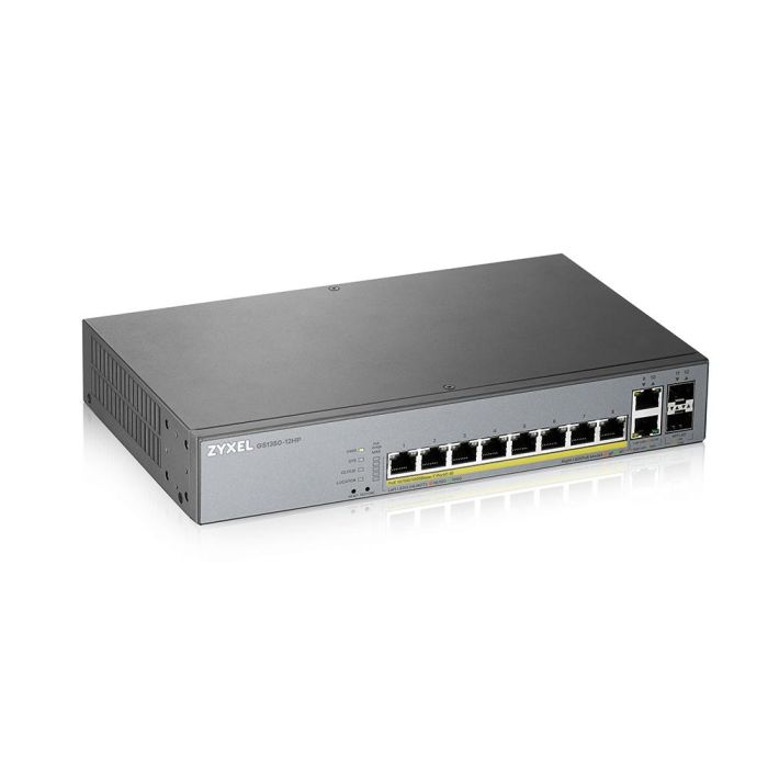 Zyxel GS1350-12HP-EU0101F Switch Gestionado L2 Gigabit Ethernet 10 Puertos PoE Gris Zyxel GS1350-12HP-EU0101F Switch Gestionado L2 Gigabit Ethernet 10 Puertos PoE Gris