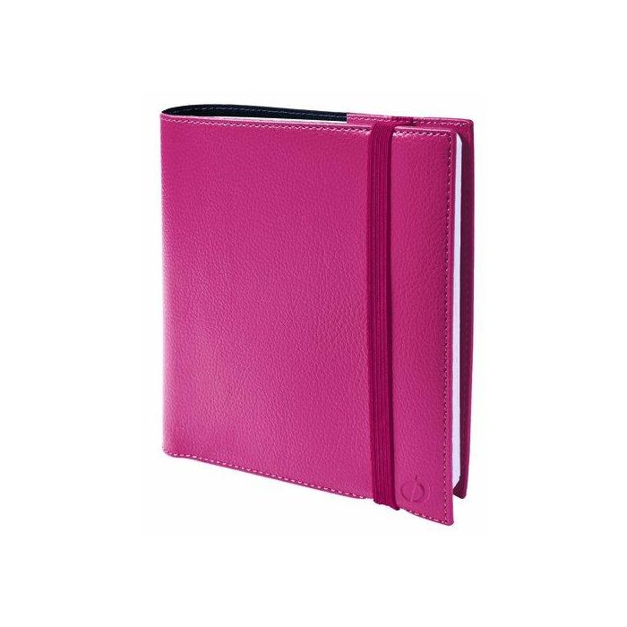 Agenda Anual (2026) Quo Vadis Time&Life Medium Ml Sobrecubierta Wire-O Tapa Simil Piel Con Goma 160X160 S/V 2 Pag. Rosa Metalizado