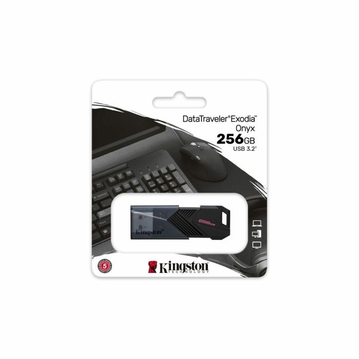 Kingston DTXON/256GB Pendrive 256GB DataTraveler Exodia Onyx USB 3.2 Gen 1 con capuchón móvil negro mate 21