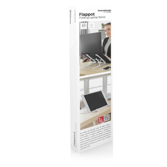 Soporte Plegable y Regulable para Portátil Flappot InnovaGoods 1 Soporte Plegable y Regulable para Portátil Flappot InnovaGoods 1
