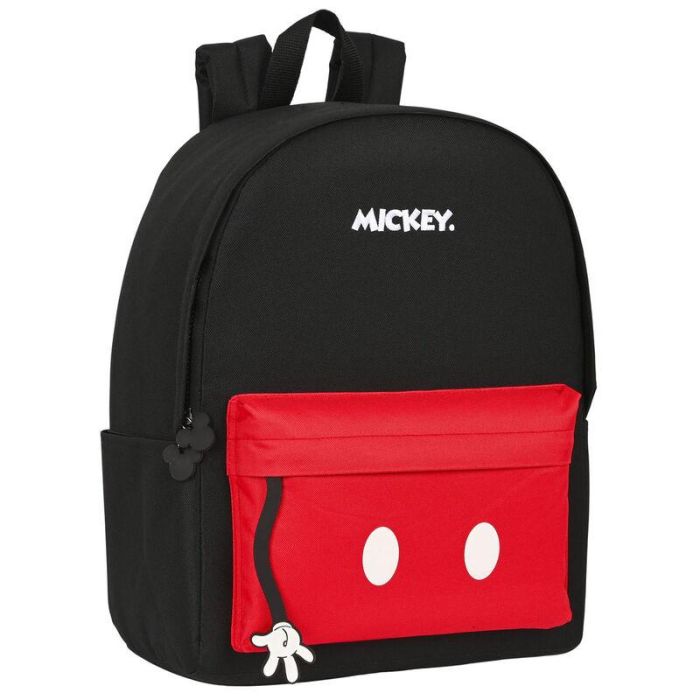 SAFTA Mochila Mickey Mood Disney 40cm con Alojamiento Acolchado para Portátil 14.1 y Bolsillos Laterales Portabotellas