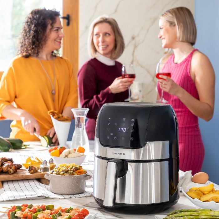 Freidora de Aire InnovaGoods Fryinn 3500 Negro 1400 W 3,5 L Acero Inoxidable 13 Freidora de Aire InnovaGoods Fryinn 3500 Negro 1400 W 3,5 L Acero Inoxidable 13