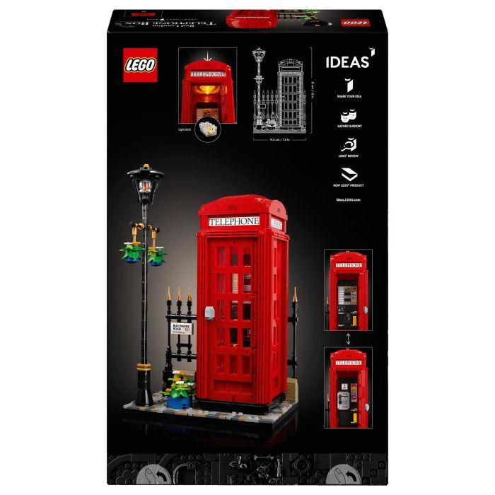 LEGO Ideas Cabina Telefónica Roja de Londres 21347, Juego de Construcción, 1460 Piezas, Multicolor