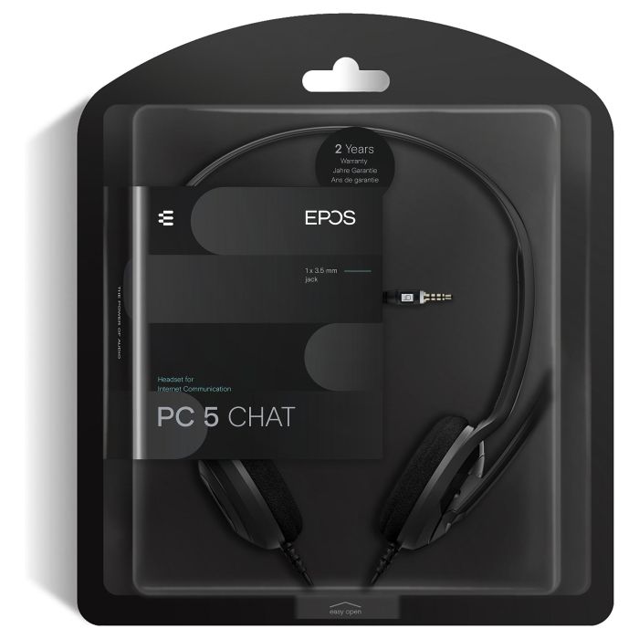 EPOS SENNHEISER Auriculares Epos Sennheiser Pc 5 Chat 1000445 con Micrófono Supresión de Ruido, Sonido Estéreo, Diadema, Alámbrico, Negro 7