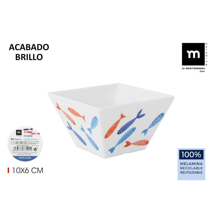 Bol de melamina brillo Fisher 10x6 cm - La Mediterranea (24 Unidades) Bol de melamina brillo Fisher 10x6 cm - La Mediterranea (24 Unidades)
