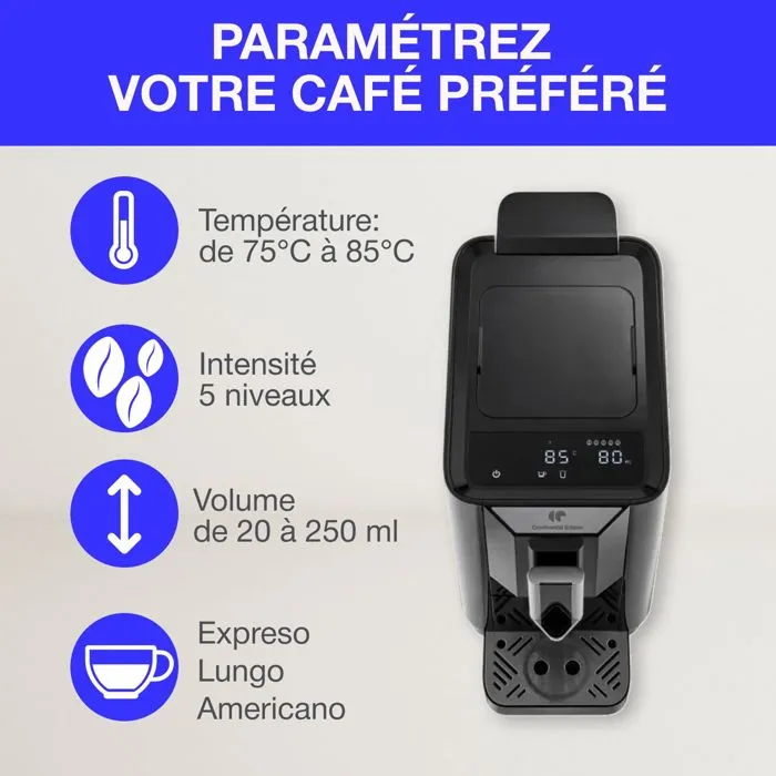 Continental Edison Molinillo Espresso CECFAUTOB 19 Bar 1450 W Negro 3 Continental Edison Molinillo Espresso CECFAUTOB 19 Bar 1450 W Negro 3