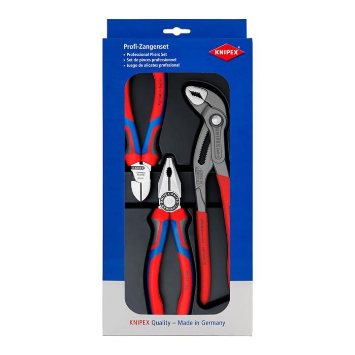 Knipex Juego de 3 alicates profesional - 03 02 180, 70 02 160, 87 01 250 1 Knipex Juego de 3 alicates profesional - 03 02 180, 70 02 160, 87 01 250 1