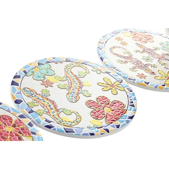Salvamantel Mediterraneo DKD Home Decor Multicolor Blanco 20 x 0.7 x 20 cm (12 Unidades) 2 Salvamantel Mediterraneo DKD Home Decor Multicolor Blanco 20 x 0.7 x 20 cm (12 Unidades) 2