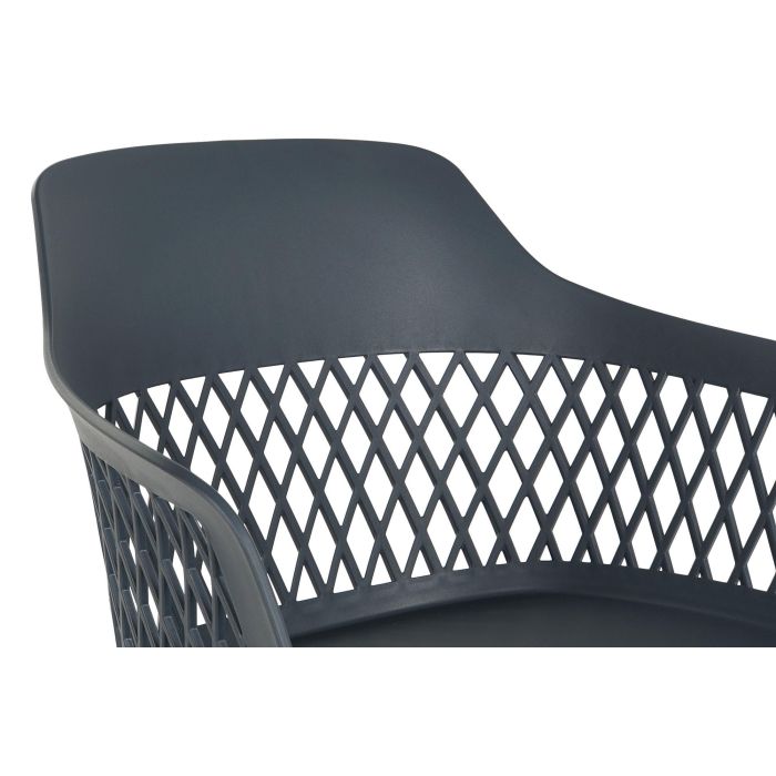 DKD Home Decor Silla Shenglong 3 Scandi Urban Azul Marino 57 x 80.5 x 57 cm PP Metal 2