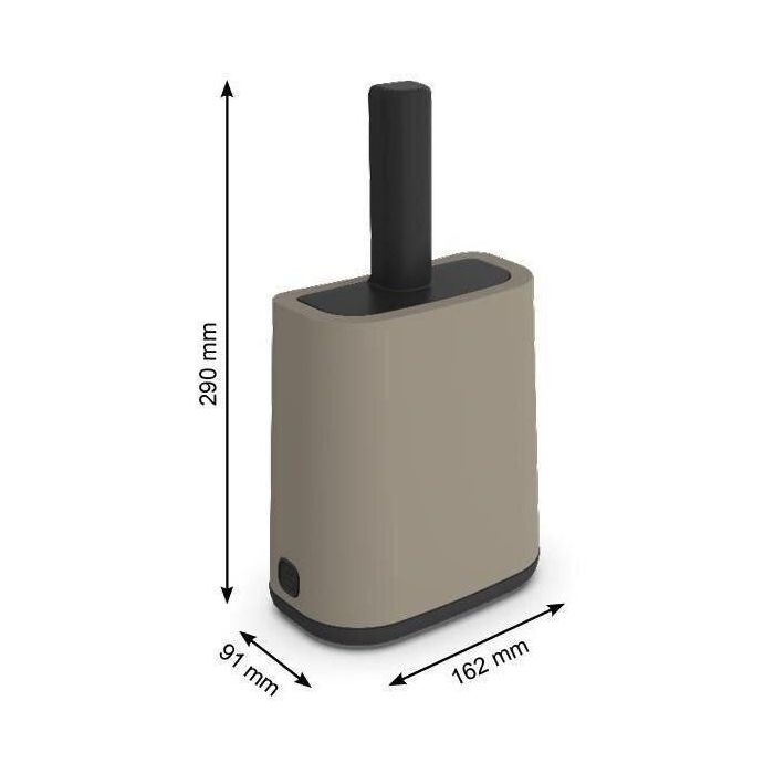 Rotho Mypet Pala con Soporte Biala Capuccino para Arenero de Gatos, Plástico Reciclado, Incluye Almacenamiento de Bolsas 2