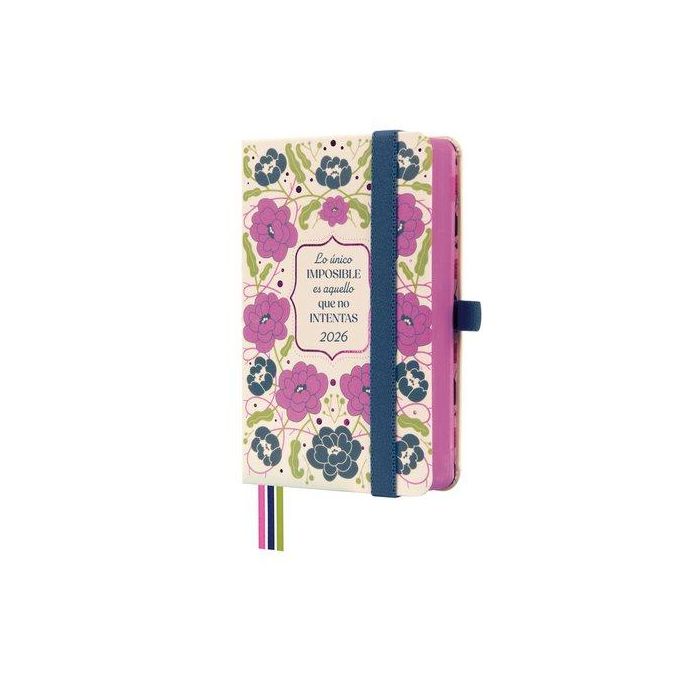 Agenda Anual (2026) Finocam Minimal Design Cosida Tapa Extra Con Goma M2 82X127 D/P Imposible