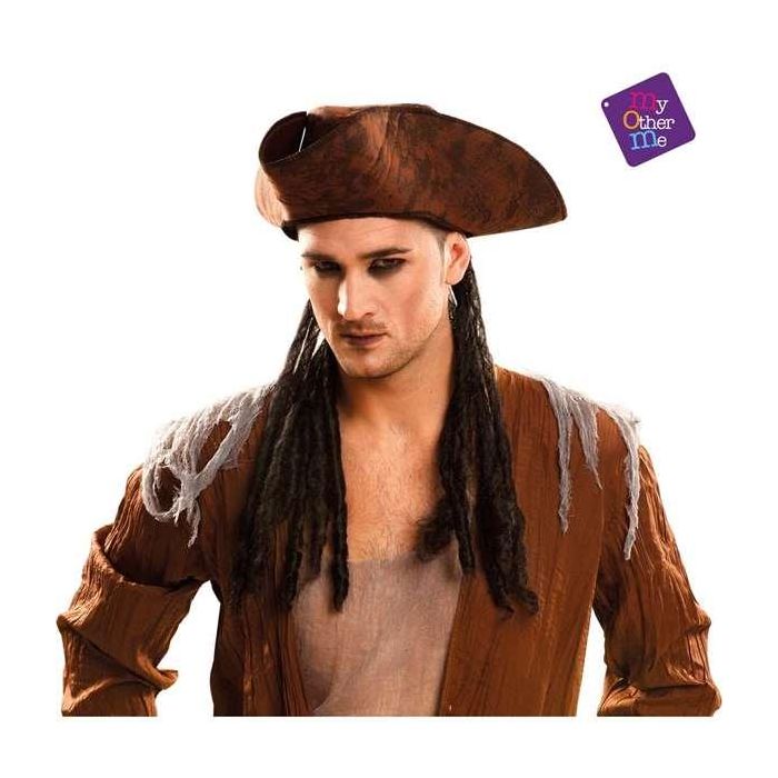 Sombrero pirata con trenzas 58 cm 1 Sombrero pirata con trenzas 58 cm 1