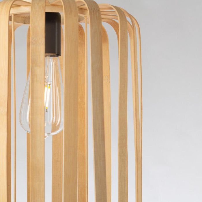 Bytom SKD-P80109 Lámpara Colgante de Techo Ratán Natural Boho Chic para Interior, Compatible con Bombilla E27 LED CCT RGB 3