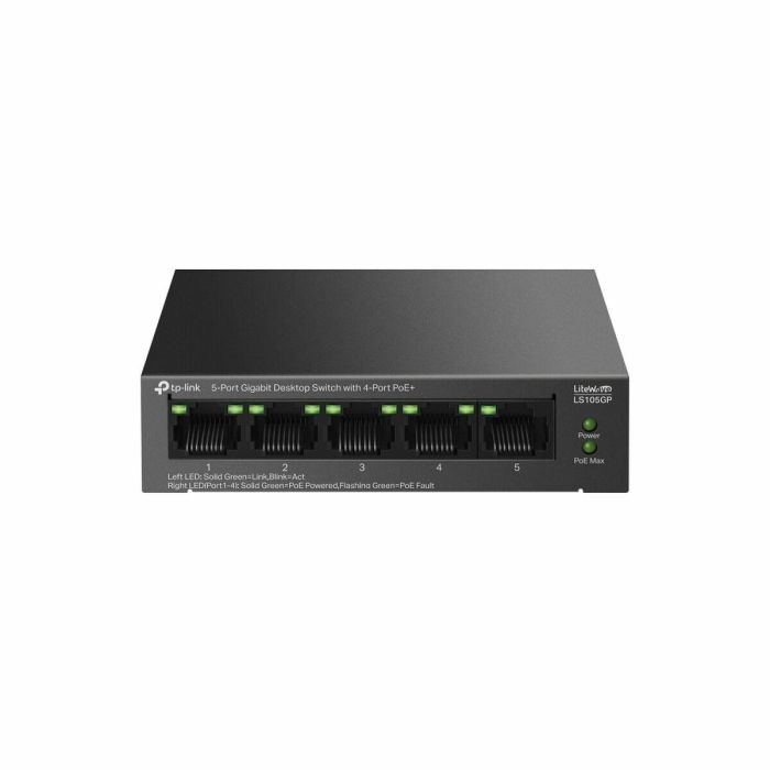 TP-Link LiteWave LS105GP switch No administrado Gigabit Ethernet (10/100/1000) Energía sobre Ethernet (PoE) Negro