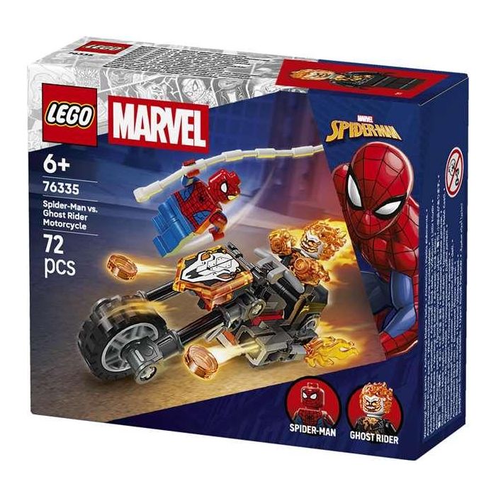 Juego de construccion spider-man vs. moto del motorista fantasma lego super heroes marvel 1