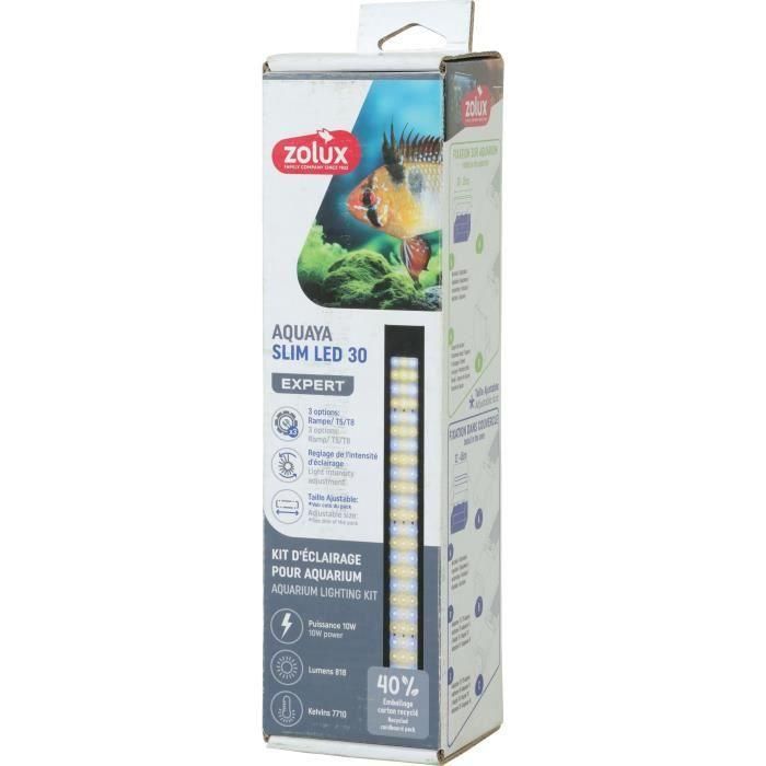 Tira de iluminación - Zolux - LED delgado regulable - Ajustable y adaptable como reemplazo de un tubo de neón T8 o T5 - 30 cm 1 Tira de iluminación - Zolux - LED delgado regulable - Ajustable y adaptable como reemplazo de un tubo de neón T8 o T5 - 30 cm 1