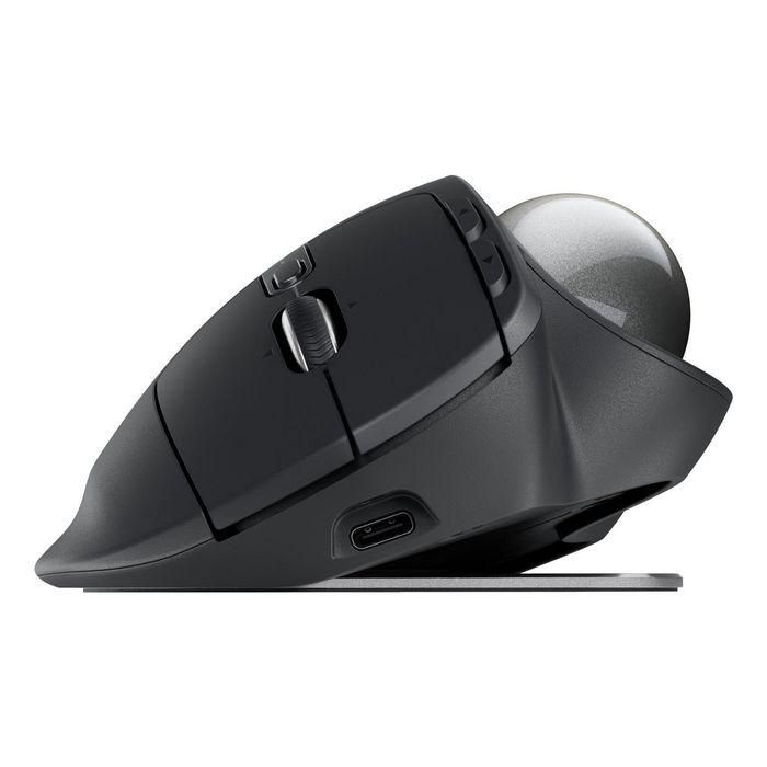 Logitech 910-007260 Ratón Inalámbrico MX Ergo, Trackball Ergonómico, 8 Botones, 2048 DPI, Receptor USB/BT, Carga USB-C, para Windows/Mac