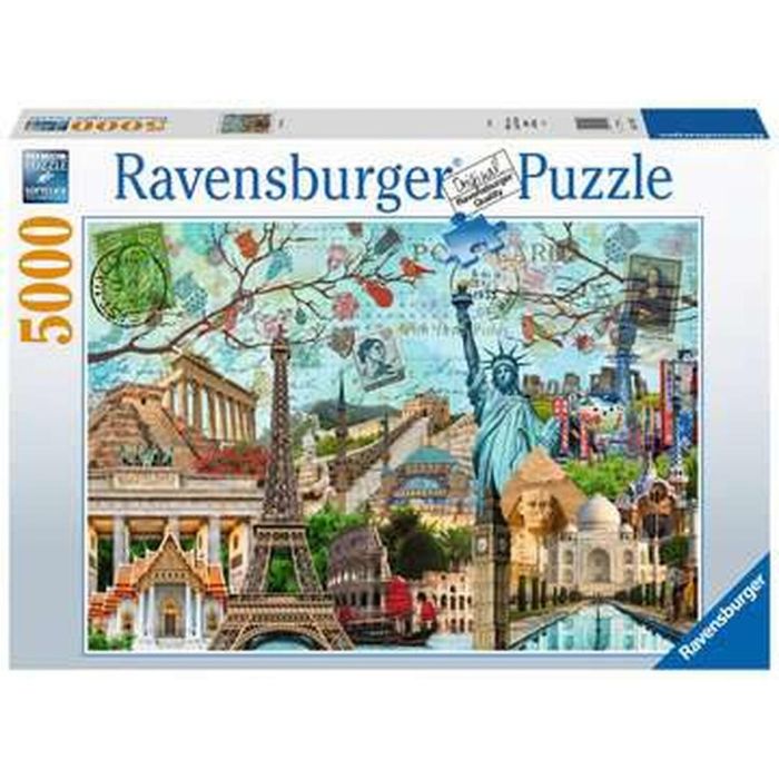 Ravensburger - Puzzle 5000 p - Postal de monumentos - A partir de 14 años