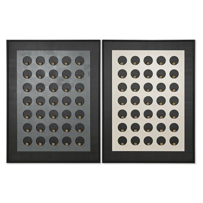 Cuadro Home ESPRIT Blanco Negro Dorado Moderno 90 x 3,5 x 120 cm (2 Unidades) Cuadro Home ESPRIT Blanco Negro Dorado Moderno 90 x 3,5 x 120 cm (2 Unidades)