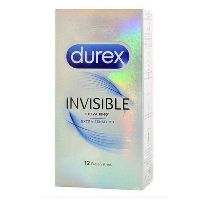 Durex Invisible Preservativos Extra Sensitivo Muy Finos para Mayor Sensación, con Depósito, 12 Unidades 1 Durex Invisible Preservativos Extra Sensitivo Muy Finos para Mayor Sensación, con Depósito, 12 Unidades 1