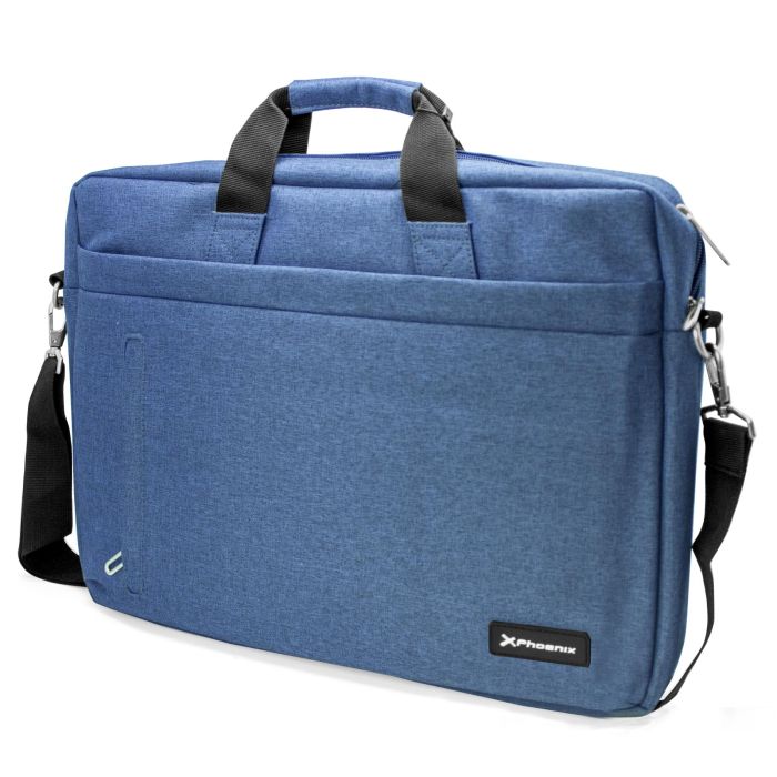 Phoenix technologies Maletín para portátil 15.6 pulgadas azul, práctico y duradero, de nylon ultra denso con compartimento acolchado 1 Phoenix technologies Maletín para portátil 15.6 pulgadas azul, práctico y duradero, de nylon ultra denso con compartimento acolchado 1