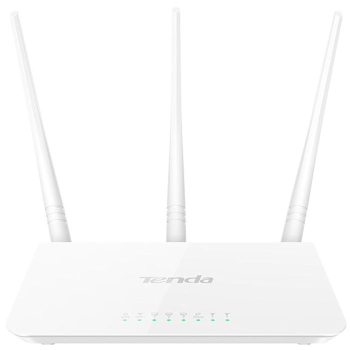 Tenda F3 Router WiFi Inalámbrico 300 Mbps (2.4 GHz) con 3 Antenas de 5 dBi y 4 Puertos Fast Ethernet para Hogar Tenda F3 Router WiFi Inalámbrico 300 Mbps (2.4 GHz) con 3 Antenas de 5 dBi y 4 Puertos Fast Ethernet para Hogar