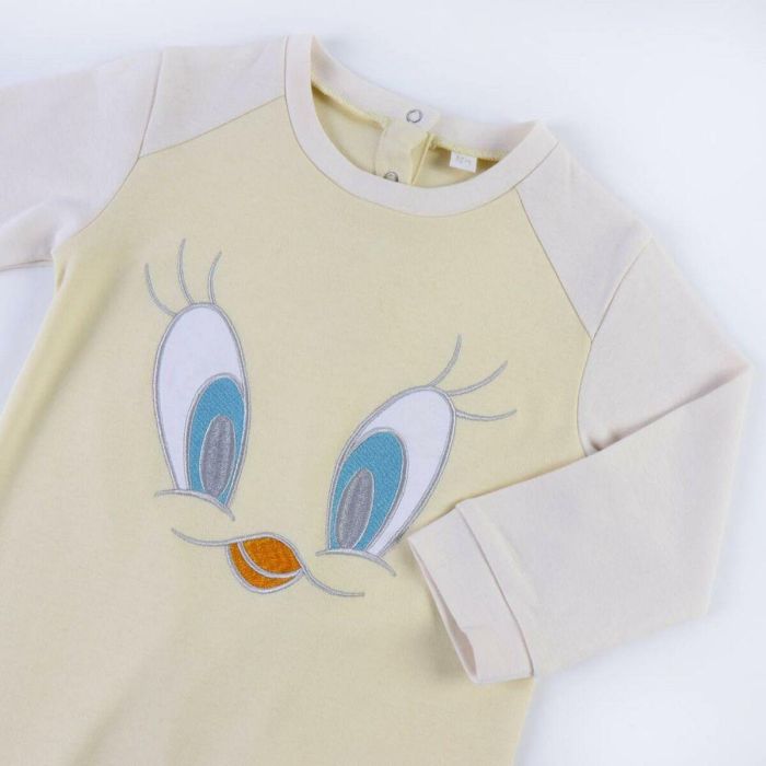 Pelele de Manga Larga para Bebé Looney Tunes Gris Amarillo 6