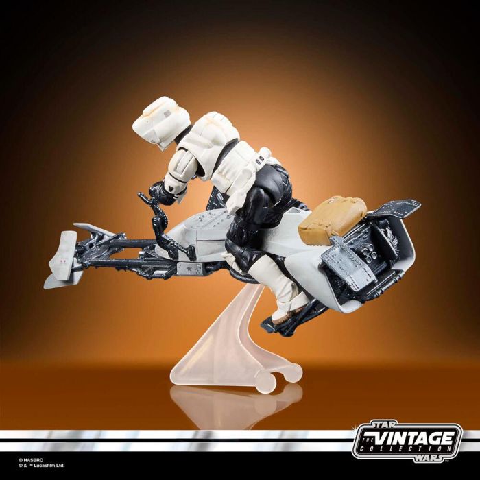 Figura Speeder Bike Scout Trooper & Grogu the Mandalorian Star Wars 9cm 12
