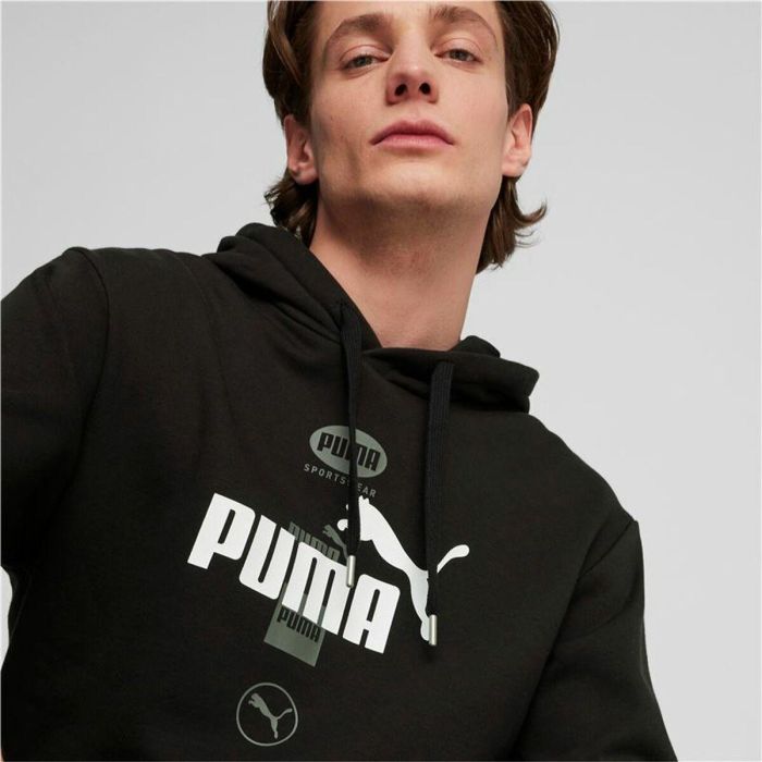 Sudadera con Capucha Hombre Puma Puma Power Graphic Negro 1 Sudadera con Capucha Hombre Puma Puma Power Graphic Negro 1