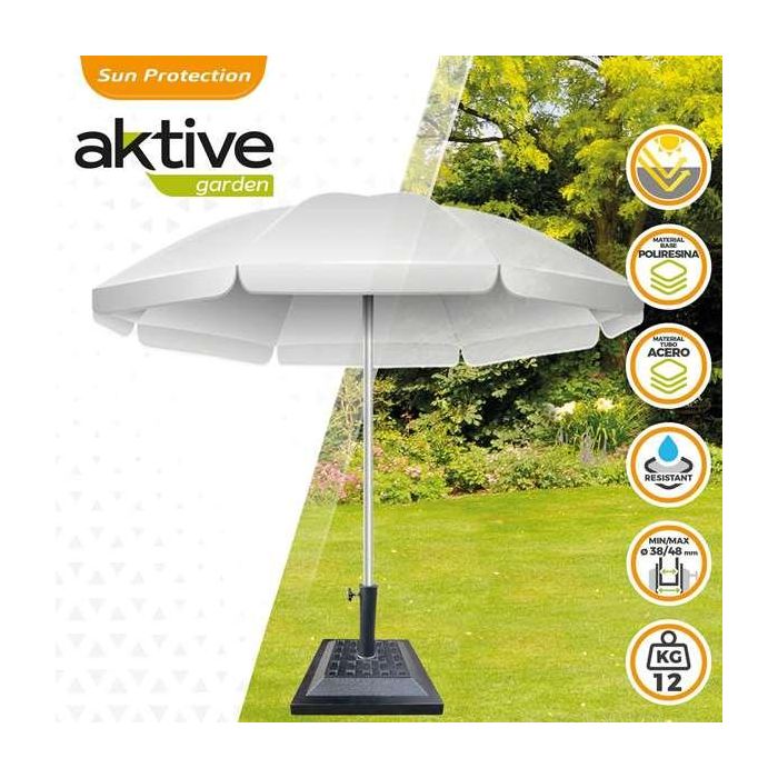 Soporte de parasol poliresina 12 kgs 44x44 cm 6 Soporte de parasol poliresina 12 kgs 44x44 cm 6