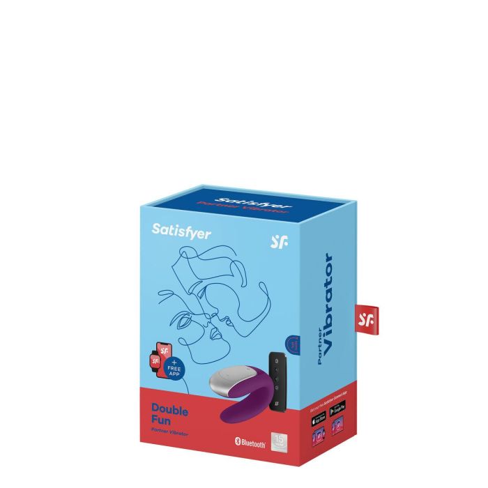 Satisfyer Double fun Vibrador para Parejas Violeta Bluetooth App 2