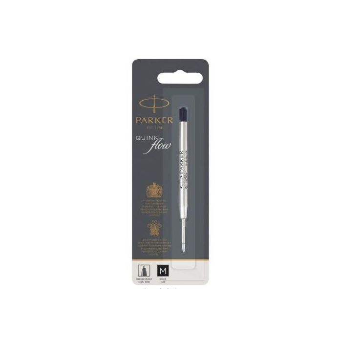 Parker Bolígrafo Recambio Quink Flow Punta Media Negro Blister Unitario 0