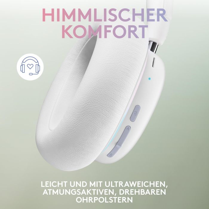 Logitech G G735 Auriculares Inalámbricos Bluetooth / LIGHTSPEED, Jack 3.5mm, Full Size, White Mist 11 Logitech G G735 Auriculares Inalámbricos Bluetooth / LIGHTSPEED, Jack 3.5mm, Full Size, White Mist 11