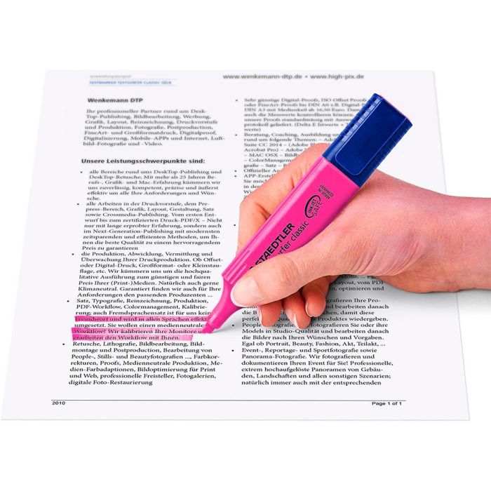 Rotulador Staedtler Textsurfer Classic 364 Fluorescente Rosa 10 unidades 5