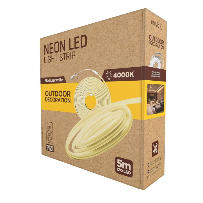 muvit iO Tira LED NEON IP65 Blanco Medio (4000W) 5m