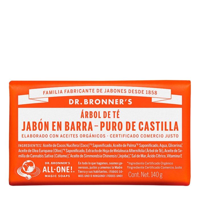 Dr Bronner'S Jábon En Pastilla Árbol Del Té 140 gr