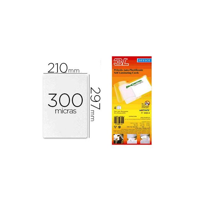 Bolsa De Plastificar 3 L Office Manual En Frio 300 Mc Din A4 Con Dorso Adhesivo Pack 10 Unidades Bolsa De Plastificar 3 L Office Manual En Frio 300 Mc Din A4 Con Dorso Adhesivo Pack 10 Unidades