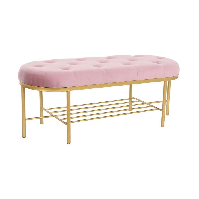 Descalzadora DKD Home Decor Rosa Dorado 35 x 40 x 100 cm