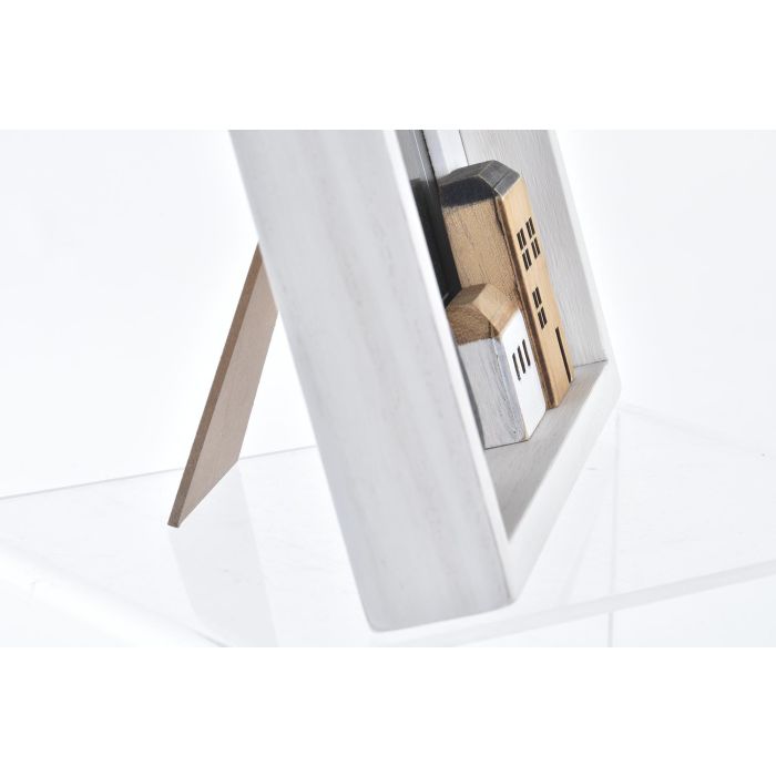 DKD Home Decor Marco de Fotos 10x15 cm, Estilo Urban, Blanco y Marrón, Madera y Cristal, 22x3.5x17 cm, Set de 2 1 DKD Home Decor Marco de Fotos 10x15 cm, Estilo Urban, Blanco y Marrón, Madera y Cristal, 22x3.5x17 cm, Set de 2 1