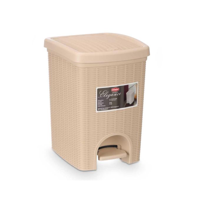 Papelera Elegance Crema 20L Stefanplast 27.5x38.5x31 cm, Apertura pedal (6 Unidades) 2 Papelera Elegance Crema 20L Stefanplast 27.5x38.5x31 cm, Apertura pedal (6 Unidades) 2